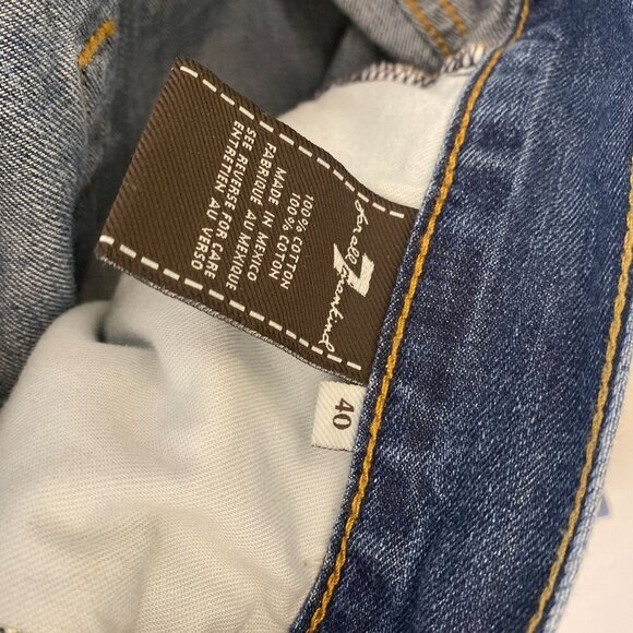 7 For All Mankind || 7FAM The Standard Straight Leg Jeans Blue 40 - Picture 3 of 8